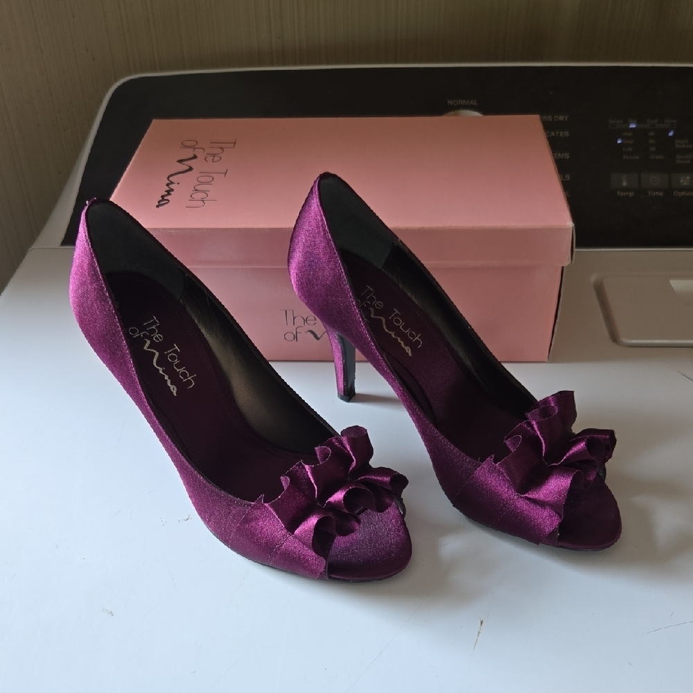 Touch of Nina Purple Velvet Heels